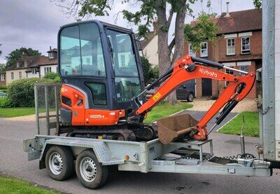 2015 Kubota KX015-4 Mini Digger ⭐️Only 265 Hours⭐️ With Meredith & Eyre Trailer